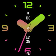 Huge Green Pink Watch Face