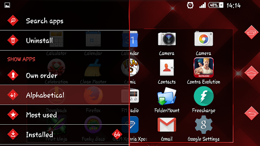 Sparkle Red Xperien Theme