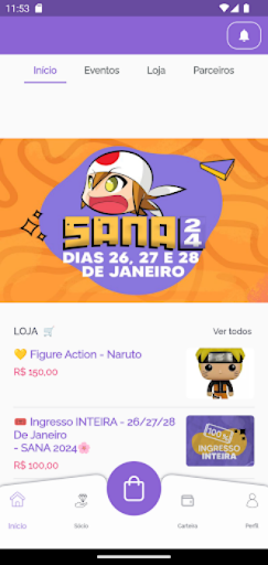 Android application SANA screenshort