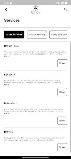Beaute Laser Aesthetics Mobile Screen 3