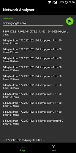Network Analyser: Ping and Tra Screenshot 2 - AppWisp.com