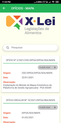X-Lei Legislações de Alimentos Screen 3