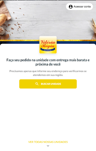 Android application Padaria Vitória Régia screenshort