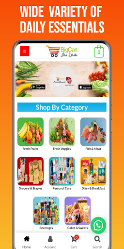 Android application Bigcart Abudhabi screenshort