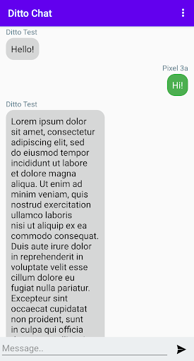 Android application Chat screenshort