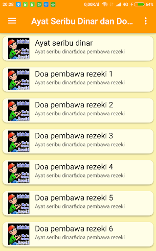 Android application doa pembawa rejeki screenshort