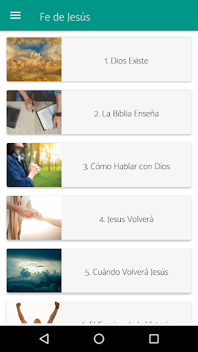 Android application Fe de Jesús 24/7 screenshort
