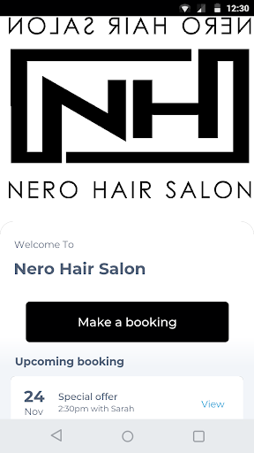 Android application Nero Hair Salon screenshort