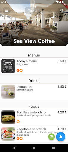 Android application Mesonero screenshort