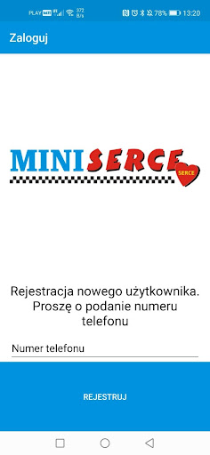 Android application Taxi Mini-Serce Wałbrzych screenshort