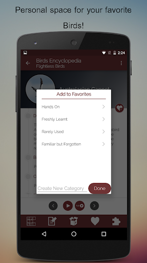 Screenshot of Birds Encyclopedia Offline App