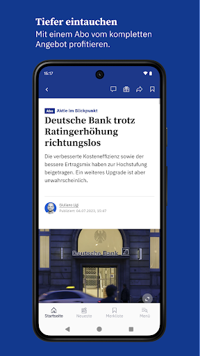Finanz und Wirtschaft News Screen 3
