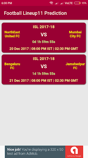 Football Lineup11 Prediction Screen 3