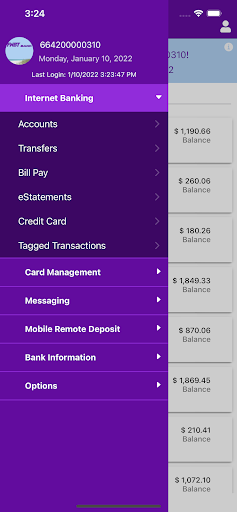 FNBT.COM Mobile Banking Screen 3