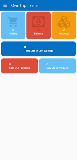Android application OwnTrip - Seller screenshort