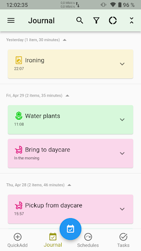 Android application Everyday Tasks screenshort