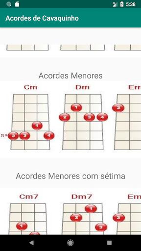 Acordes de Cavaquinho - Afinaç Screen 2