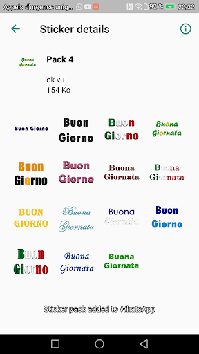 Sticker Buongiorno WAStickers