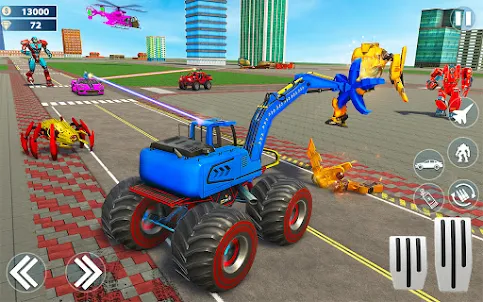 Monster Crane robot Car Games
