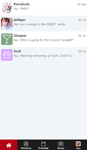 VLN Team Messenger Screen 2