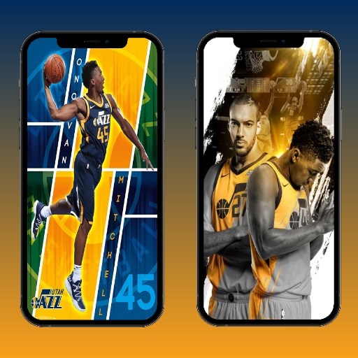 Utah Jazz Wallpapers 4K logo