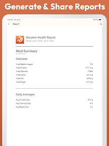 Bariatric Food Tracker screenshot