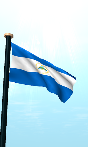 Nicaragua Flag 3D Wallpaper Screen 2