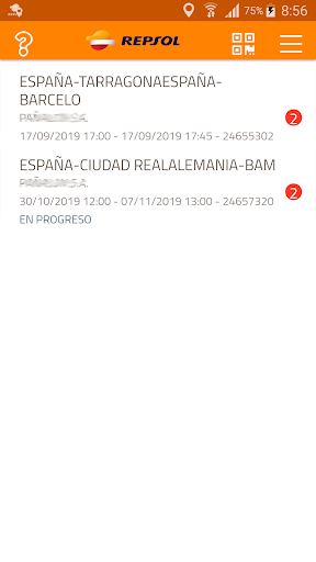 Android application Track & Trace screenshort