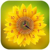 Sunflower Clock Live Wallpaper