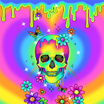 Cover Image of डाउनलोड Melting Skull Flower-Wallpaper  APK