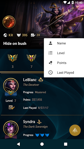 s champion mastery scores and chest has been acquired.