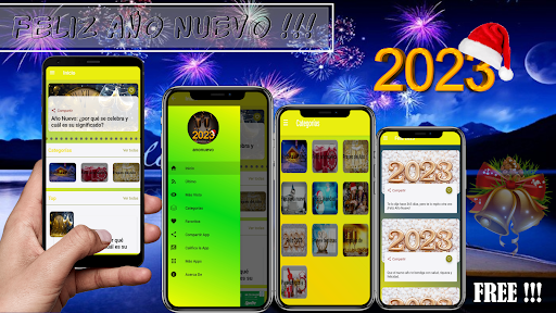 Android application año nuevo 2023 screenshort