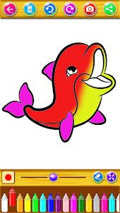 Coloring Fish and Shark