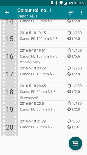 Exif Notes Screen 3