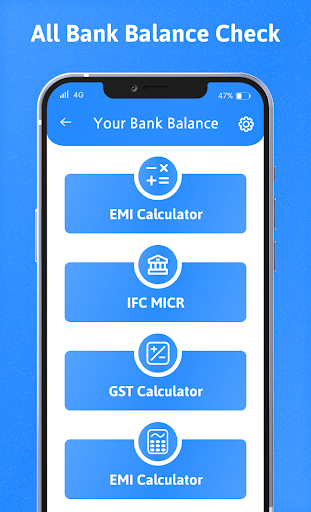 Bank Account Balance Check Screen 2