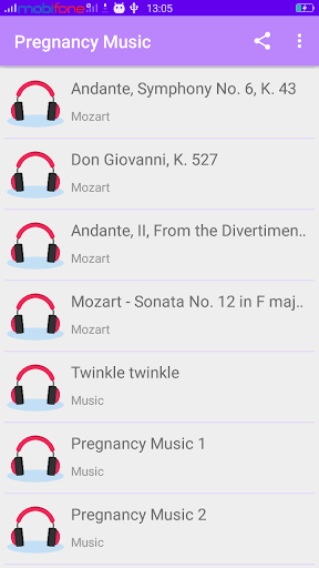 Android application Pregnancy Music - Music For Pr screenshort
