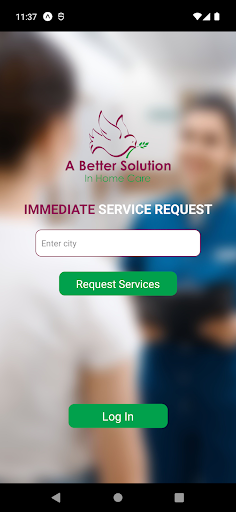 Android application Immediate Service Request screenshort