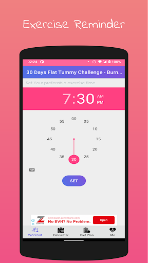 30 Days Flat Tummy Challenge Screen 2