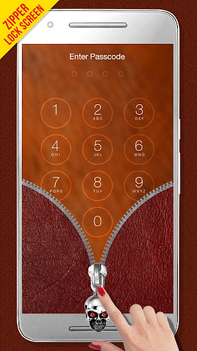Leather Zipper Lock Screen Screen 2