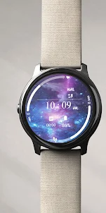 Purple Galaxy Watch Face L135