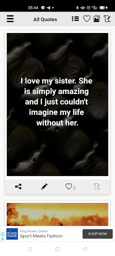 I Love My Sister Quotes Screen 3