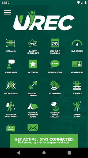 Android application UREC at UW-Green Bay screenshort