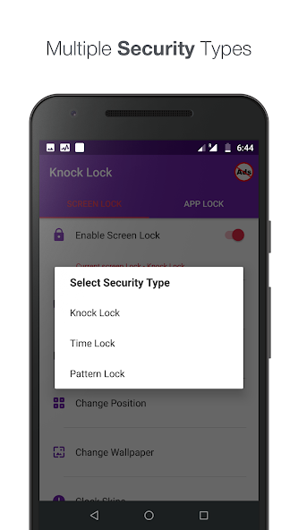 Knock lock screen - Applock banner
