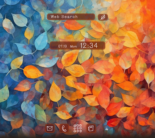 Android application Autumn Gradient Theme +HOME screenshort