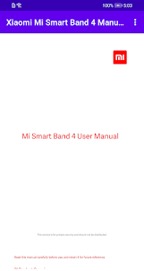 Xiaomi Mi Smart Band 4 Manual