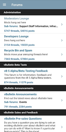 vBulletin Community Forum Screen 3