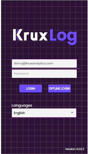 Android application KruxLog screenshort