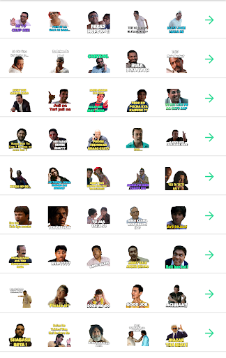 Android application Bollywood Stickers - WASticker screenshort