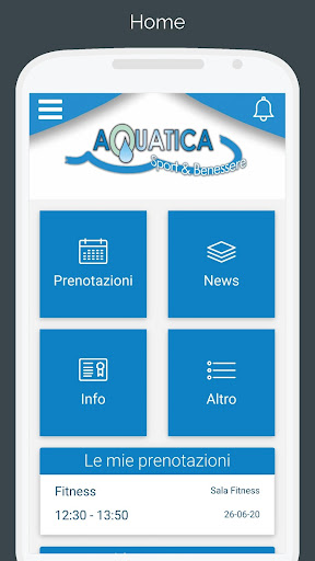Android application Aquatica 2004 Sport&Benessere screenshort