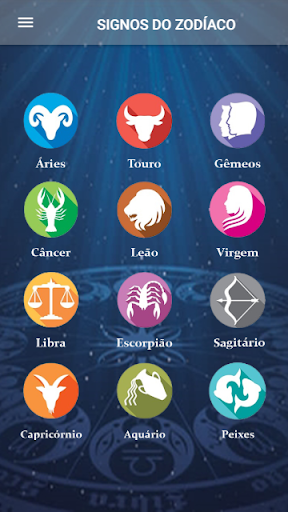 Android application Signos do Zodíaco screenshort